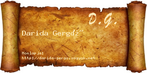 Darida Gergő névjegykártya